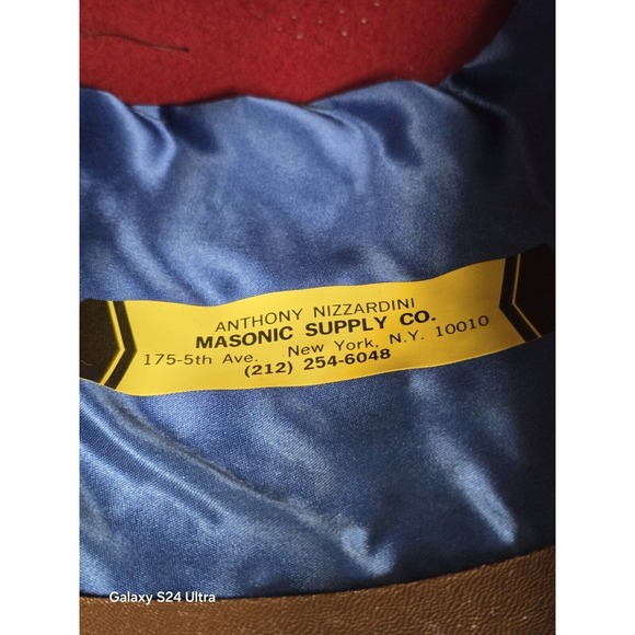 Vtg Al Bahr Shriners Fez Hat Jeweled w/ Zippered Bag 7 3/8" Masonic Memorabilia - Picture 12 of 13